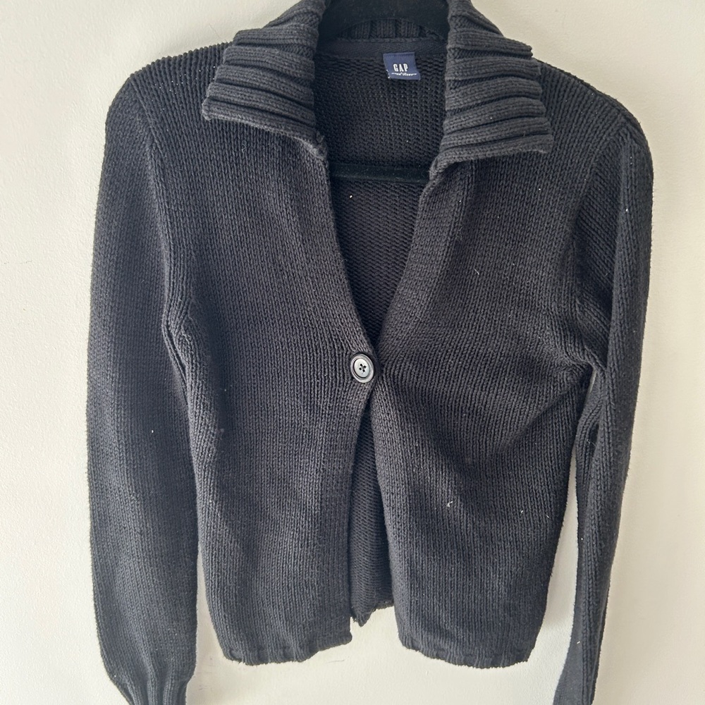 GAP Women's Charcoal Cardigan Sweater